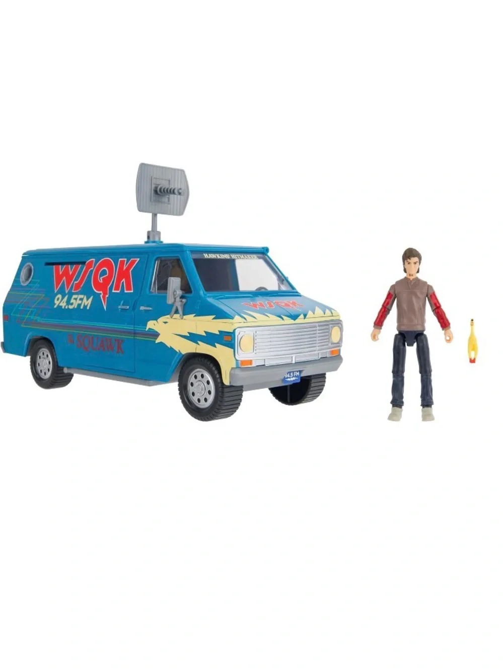 STRANGER THINGS Figure World Vehicle Pack SQWK FM Blue Radio Van. NEW!!!